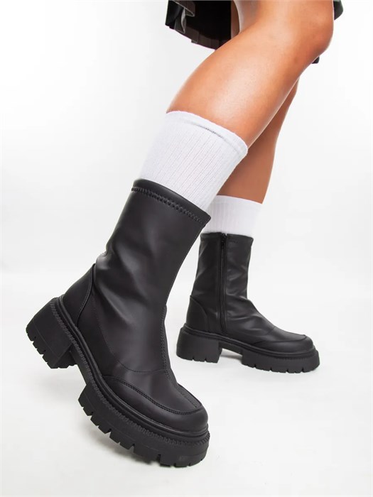 Ботинки демисезонные на платформе CNSFW-01 black