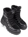Ботинки осенние на толстой подошве TPW-01 BLACK