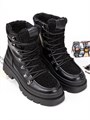 Ботинки осенние на толстой подошве TPW-01 BLACK