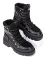 Ботинки осенние на толстой подошве TPW-01 BLACK