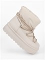 Дутики зимние на платформе QM-06 beige