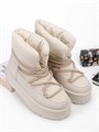 Дутики зимние на платформе QM-06 beige