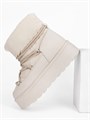 Дутики зимние на платформе QM-06 beige