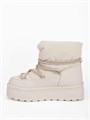 Дутики зимние на платформе QM-06 beige