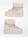 Дутики зимние на платформе QM-06 beige