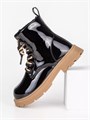 Ботинки демисезонные лаковые FLFW-03 black