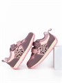 Кроссовки детские с леопардовым принтом KLSS-04 pink